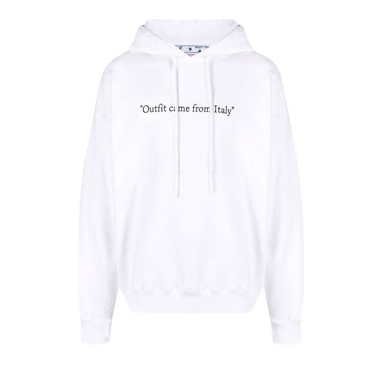 Off-White From Italy Skate Hoodie White/Black