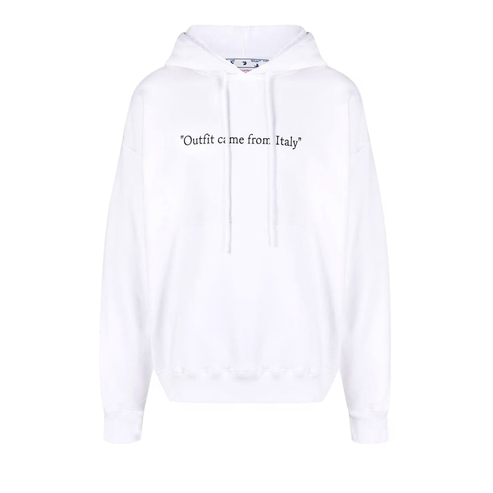 Off-White From Italy Skate Hoodie White/Black
