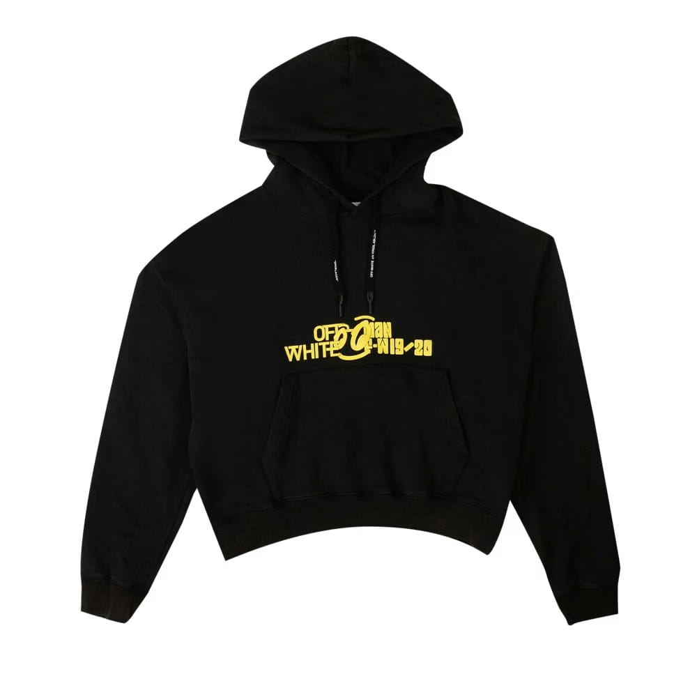 Off-White Graphic Print Hoodie Black