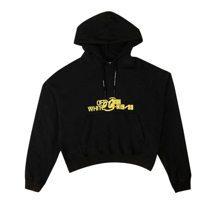 Off-White Graphic Print Hoodie Black