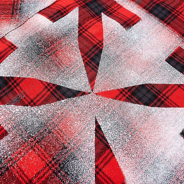 Off-White Stencil Flannel Check Shirt Red/Black