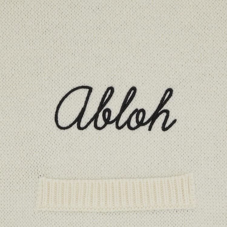 Off-White Varsity Knit Cardigan Cream/Black