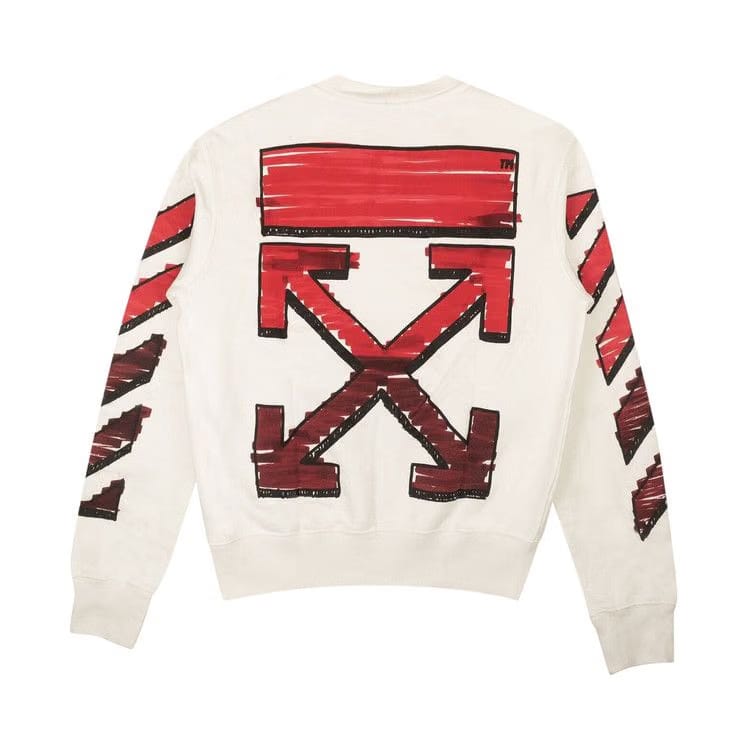 Off-White Marker Arrows Crewneck Sweatshirt White