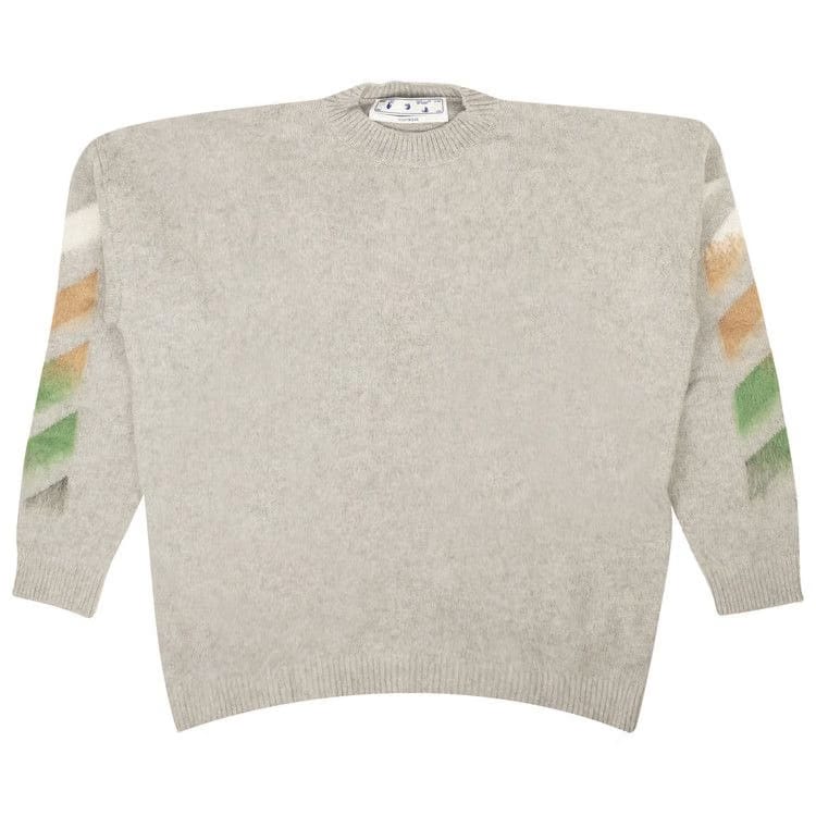Off-White Diag Brushed Sweater Grey