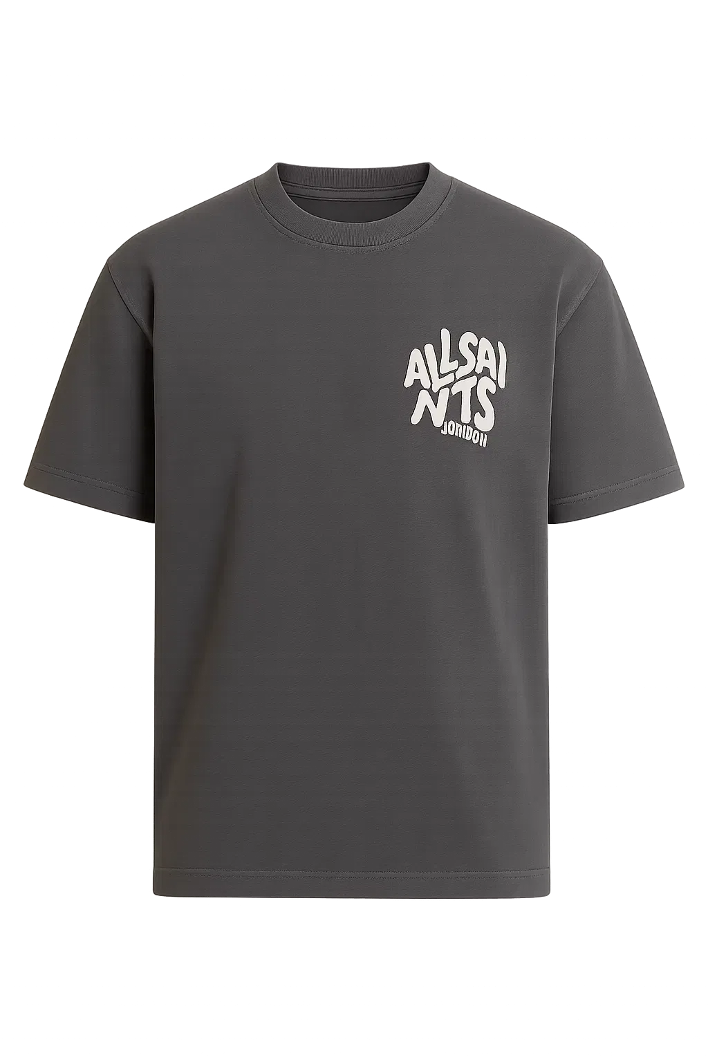 All Saints Orlando back Print T-Shirt in Jackson Blue