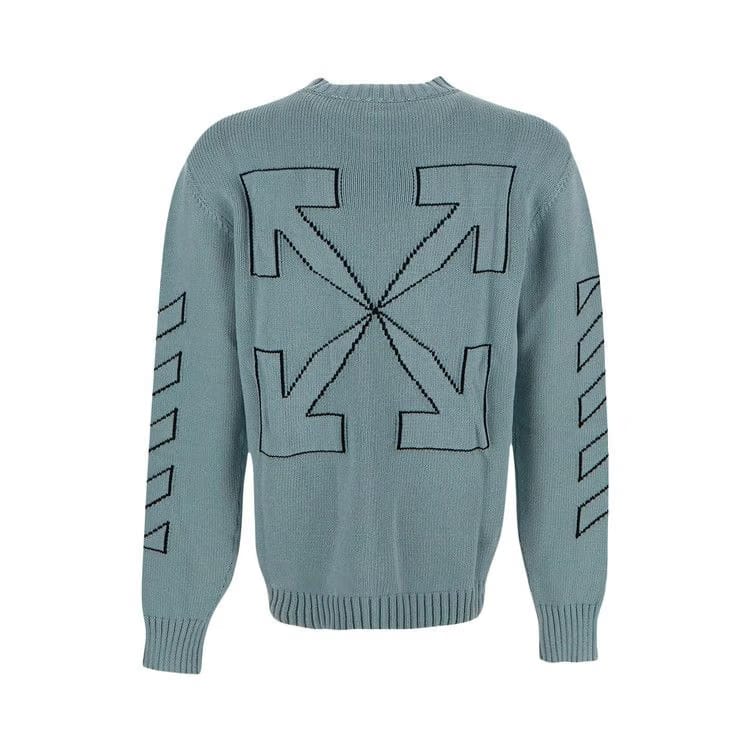 Off-White Diag Outline Knit Crewneck Ice Black