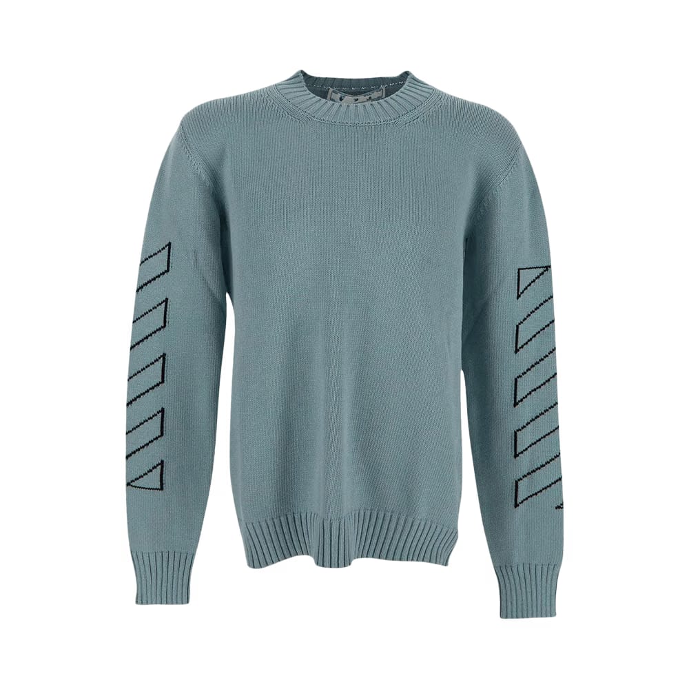 Off-White Diag Outline Knit Crewneck Ice Black