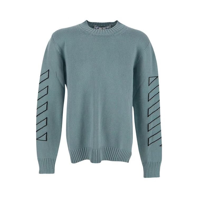 Off-White Diag Outline Knit Crewneck Ice Black