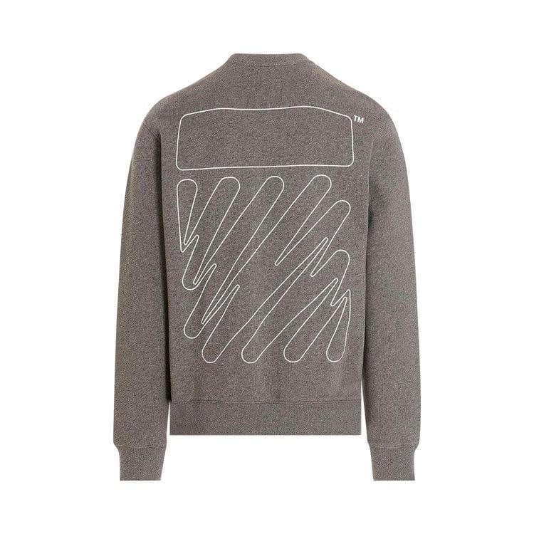 Off-White Wave Outline Diag Sweatshirt Grey