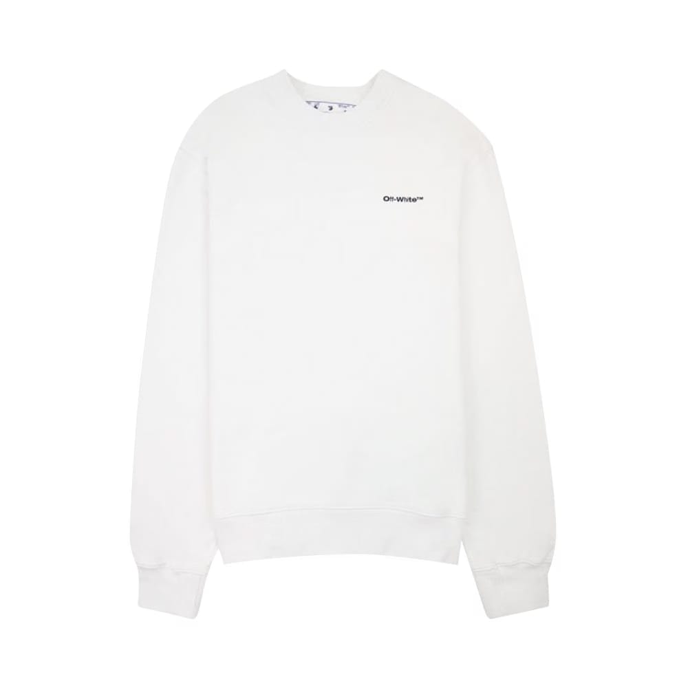 Off-White Wave Diag Sweatshirt White