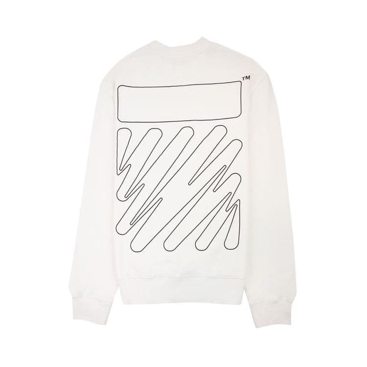 Off-White Wave Diag Sweatshirt White