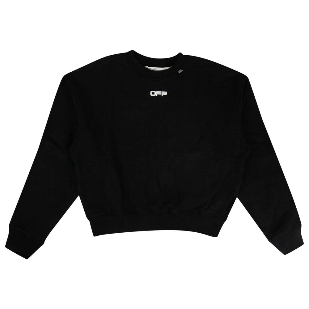 Off-White Wavy Line Crewneck Sweatshirt Black