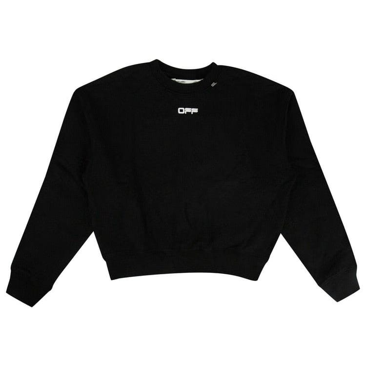 Off-White Wavy Line Crewneck Sweatshirt Black