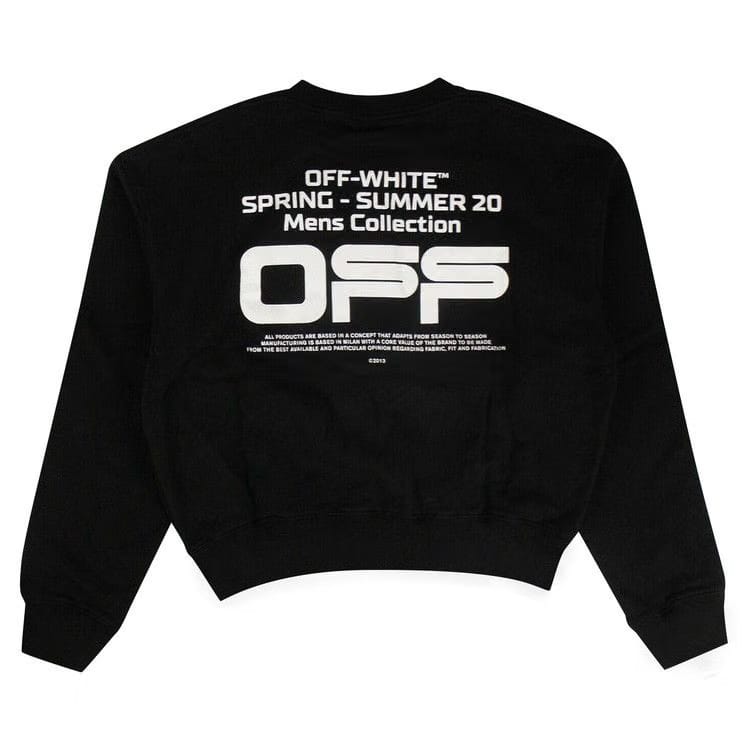 Off-White Wavy Line Crewneck Sweatshirt Black