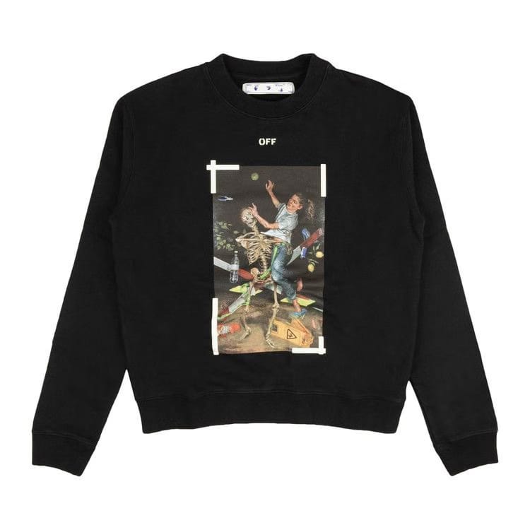 Off-White Pascal Print Slim Crewneck Black/White