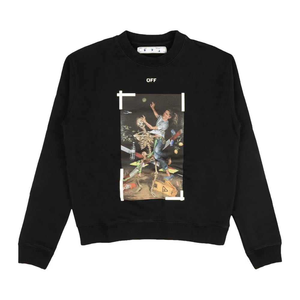 Off-White Pascal Print Slim Crewneck Black/White
