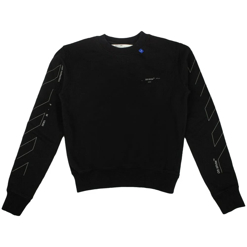 Off-White Diag Unfinished Slim Crewneck Black / Silver