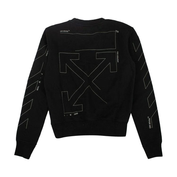 Off-White Diag Unfinished Slim Crewneck Black / Silver