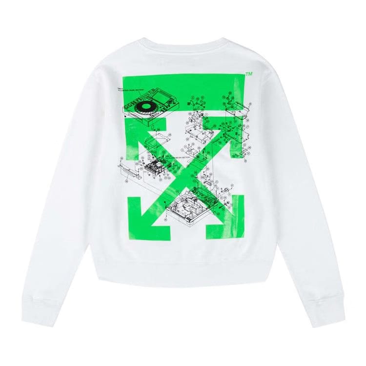Off-White x Pioneer Sound Engineering Crewneck White/Brilliant Green