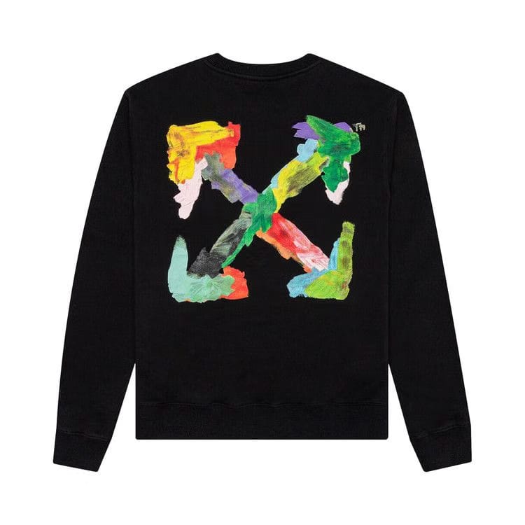 Off-White Brush Arrow Slim Crewneck Black/Multicolor
