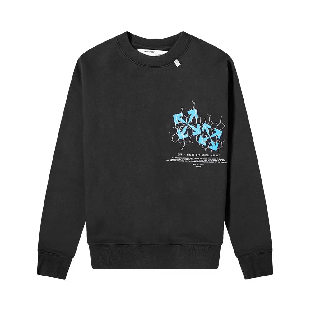 Off-White Fence Arrow Slim Crewneck Black Blue
