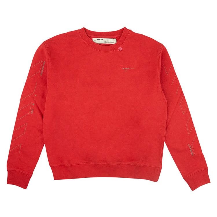 Off-White Diagonal Print Sweatshirt Red