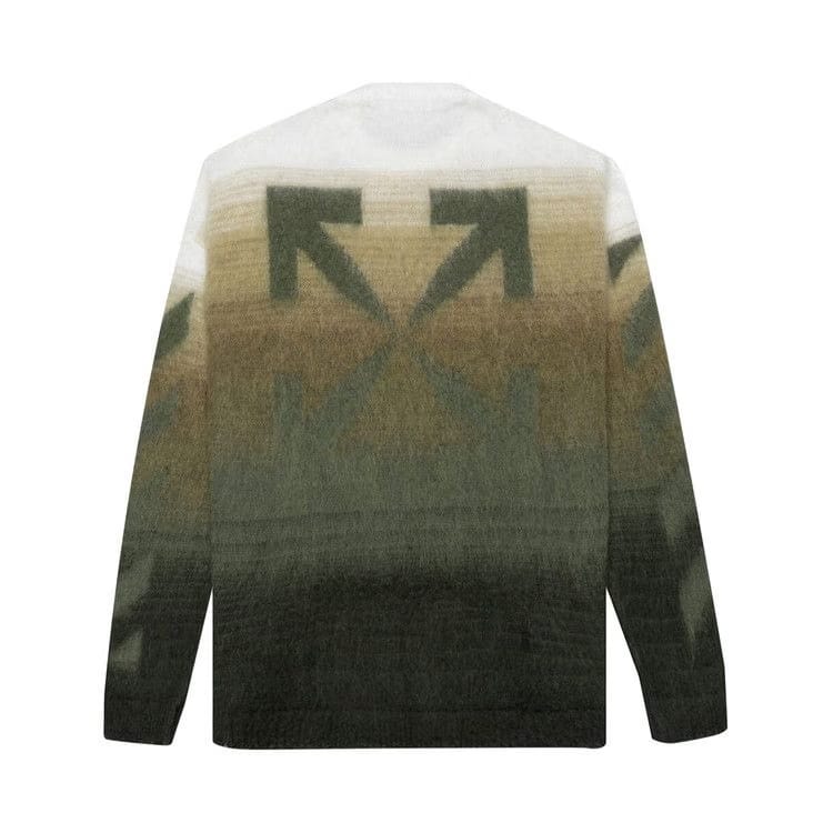 Off-White Diag Brushed Knit Crewneck Green/Green
