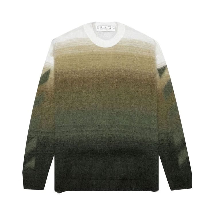 Off-White Diag Brushed Knit Crewneck Green/Green