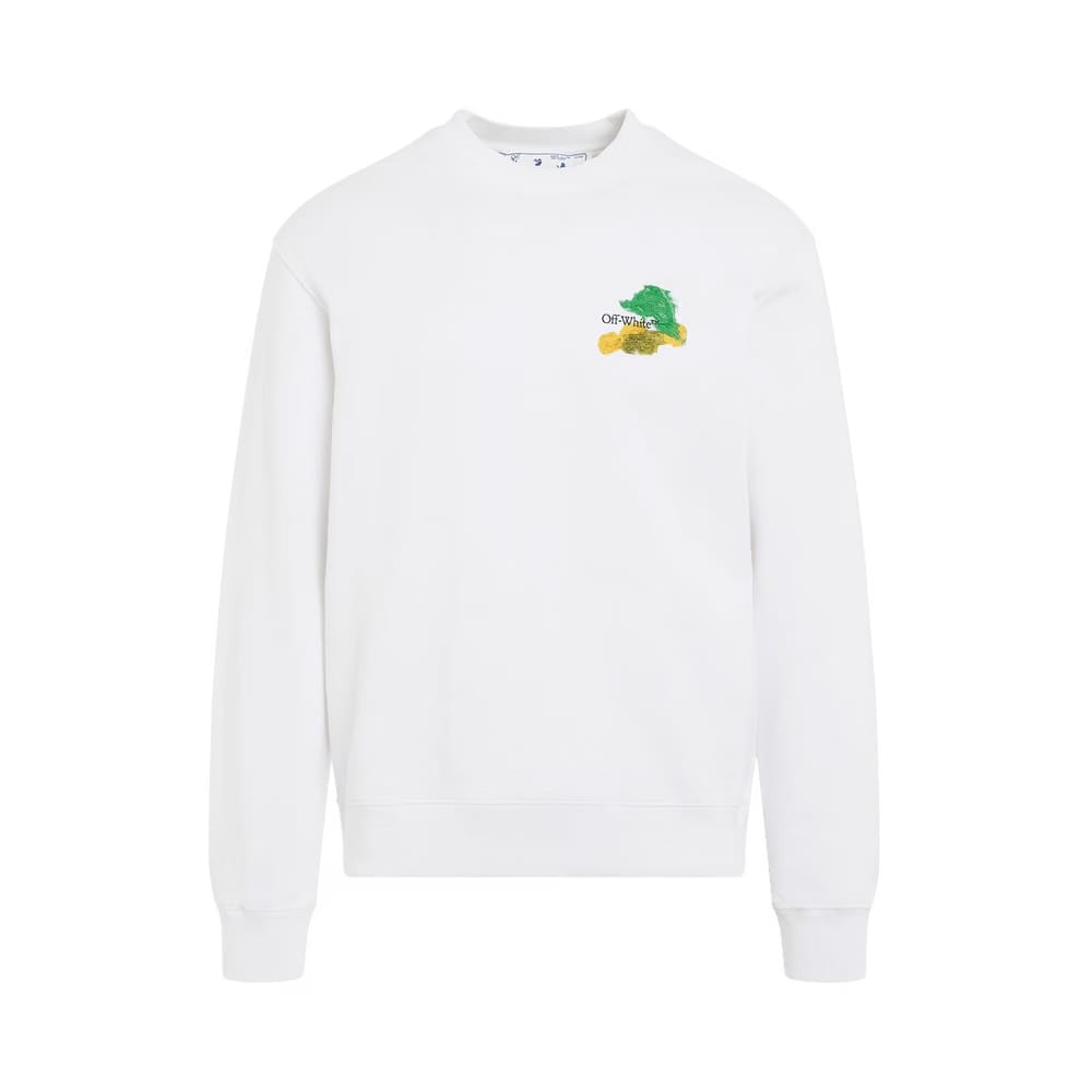 Off-White Brush Arrow Slim Crewneck White/Multicolor