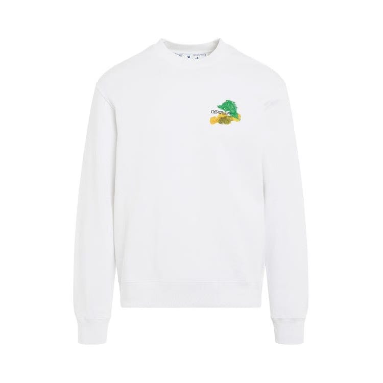 Off-White Brush Arrow Slim Crewneck White/Multicolor