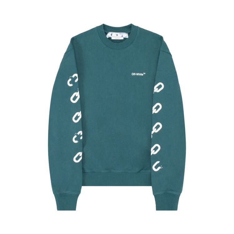 Off-White Chain Arrow Slim Crewneck Duck Green/White