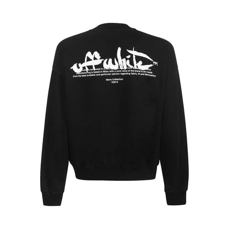 Off-White Paint Script Skate Crewneck Black/White