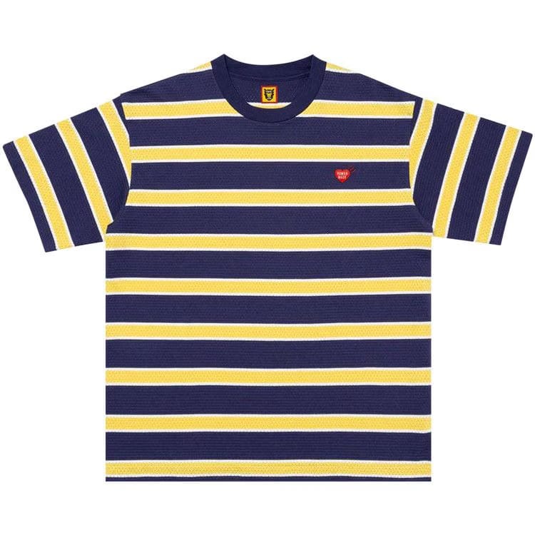 Human Made Striped Mesh T-Shirt Navy