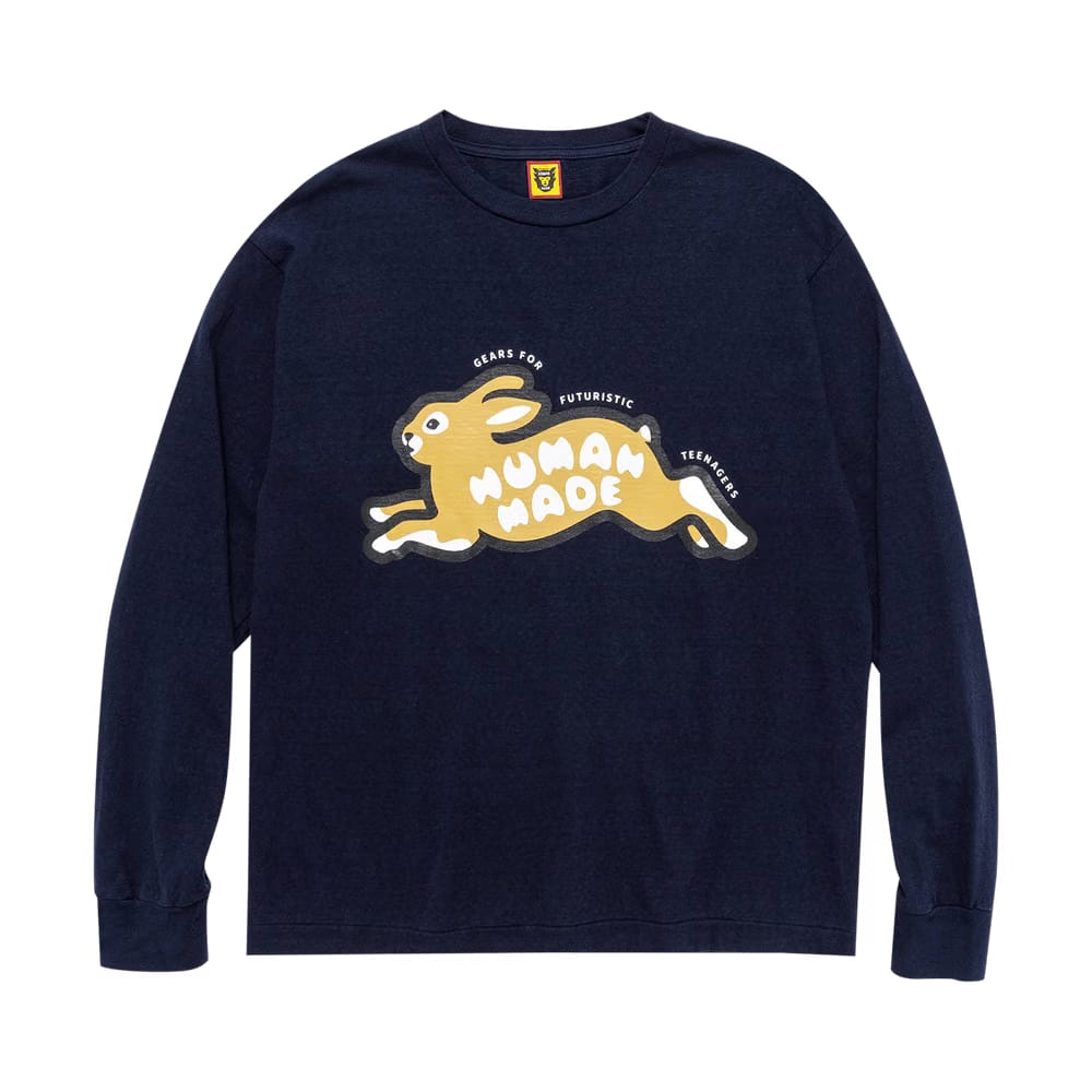 Human Made Rabbit Long-Sleeve T-Shirt Navy