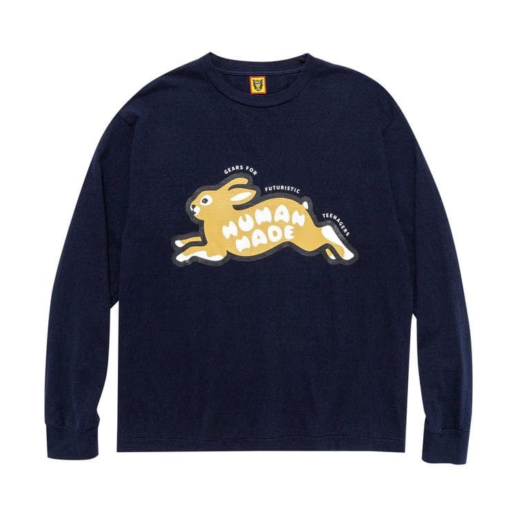 Human Made Rabbit Long-Sleeve T-Shirt Navy