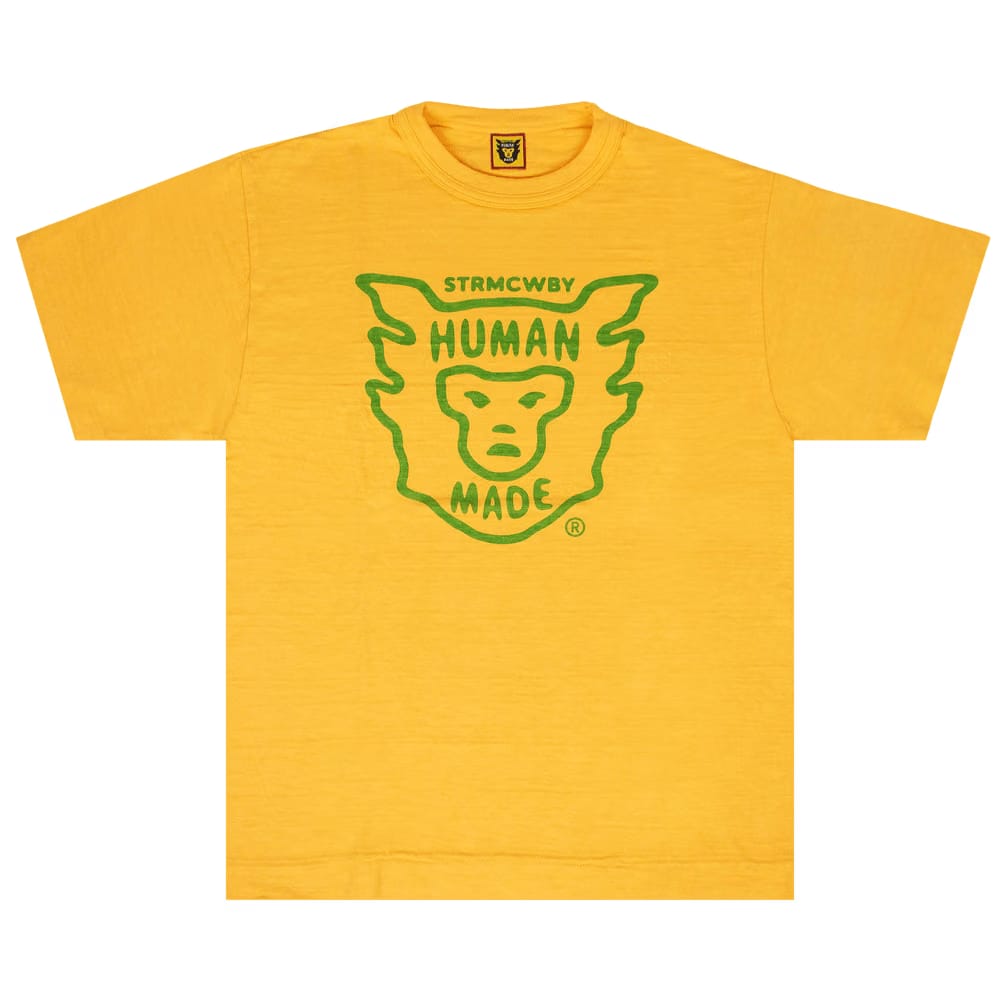 Human Made Face Logo Shorts-Sleeve T-Shirt Yellow/Green