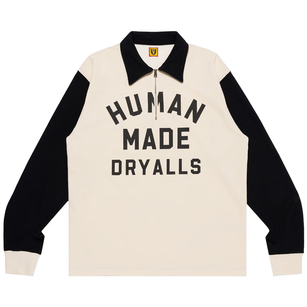 Human Made Zip-Up Long-Sleeve T-Shirt Black