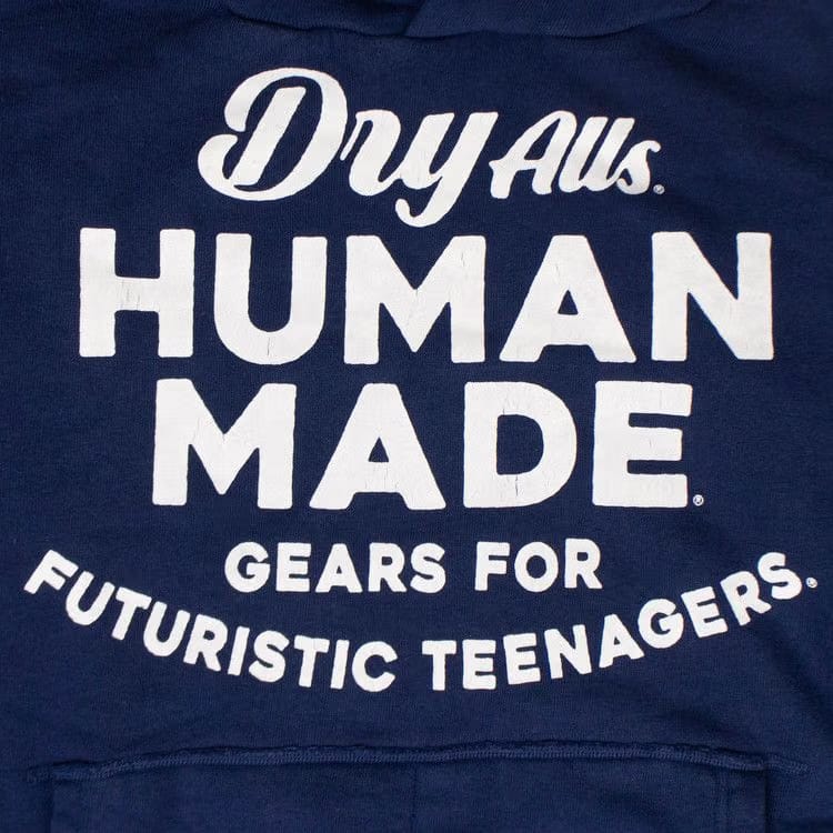 Human Made Logo Hoodie Navy Blue
