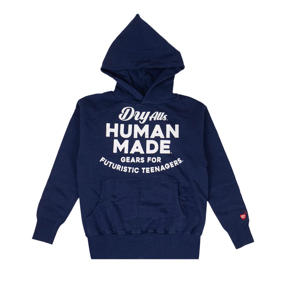 Human Made Logo Hoodie Navy Blue