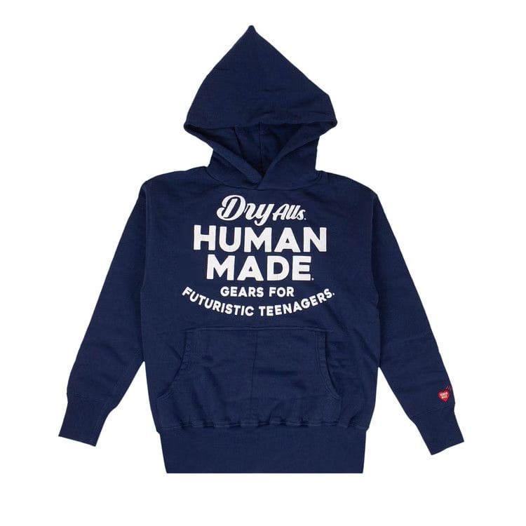 Human Made Logo Hoodie Navy Blue