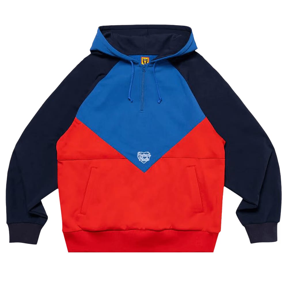 Human Made Half Zip Hoodie Blue