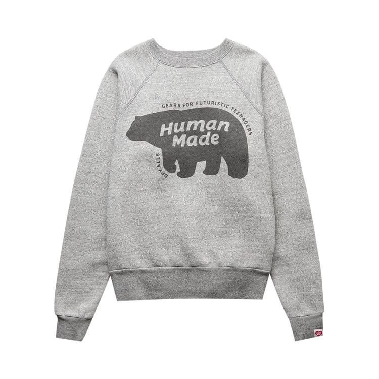 Human Made Raglan Crewneck Sweatshirt Grey