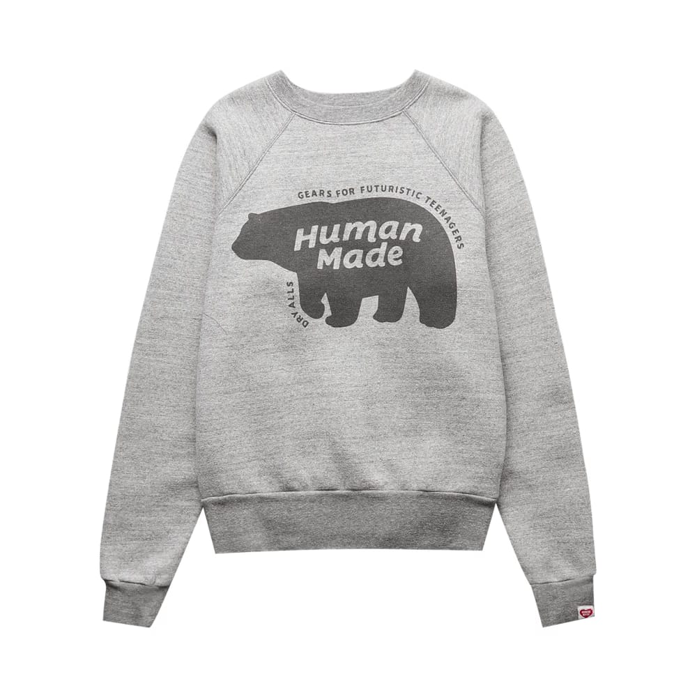 Human Made Raglan Crewneck Sweatshirt Grey