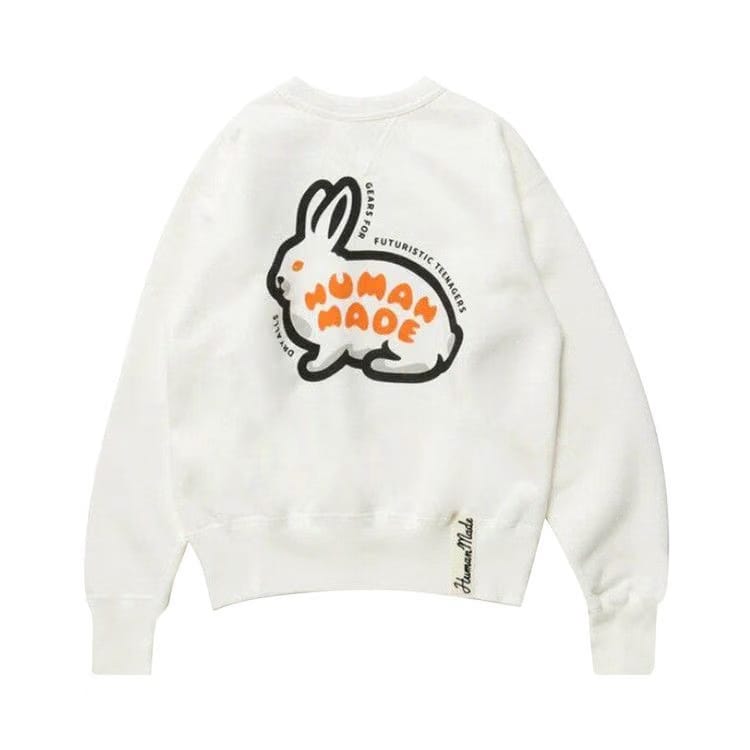 Human Made Crewneck Sweatshirt Rabbit White