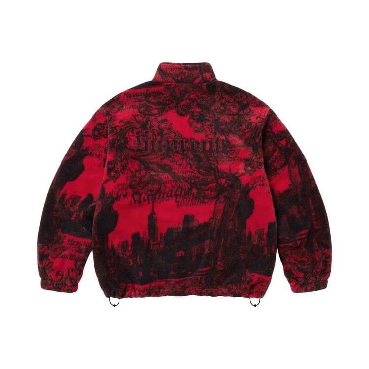 Supreme New York Fleece Jacket Red