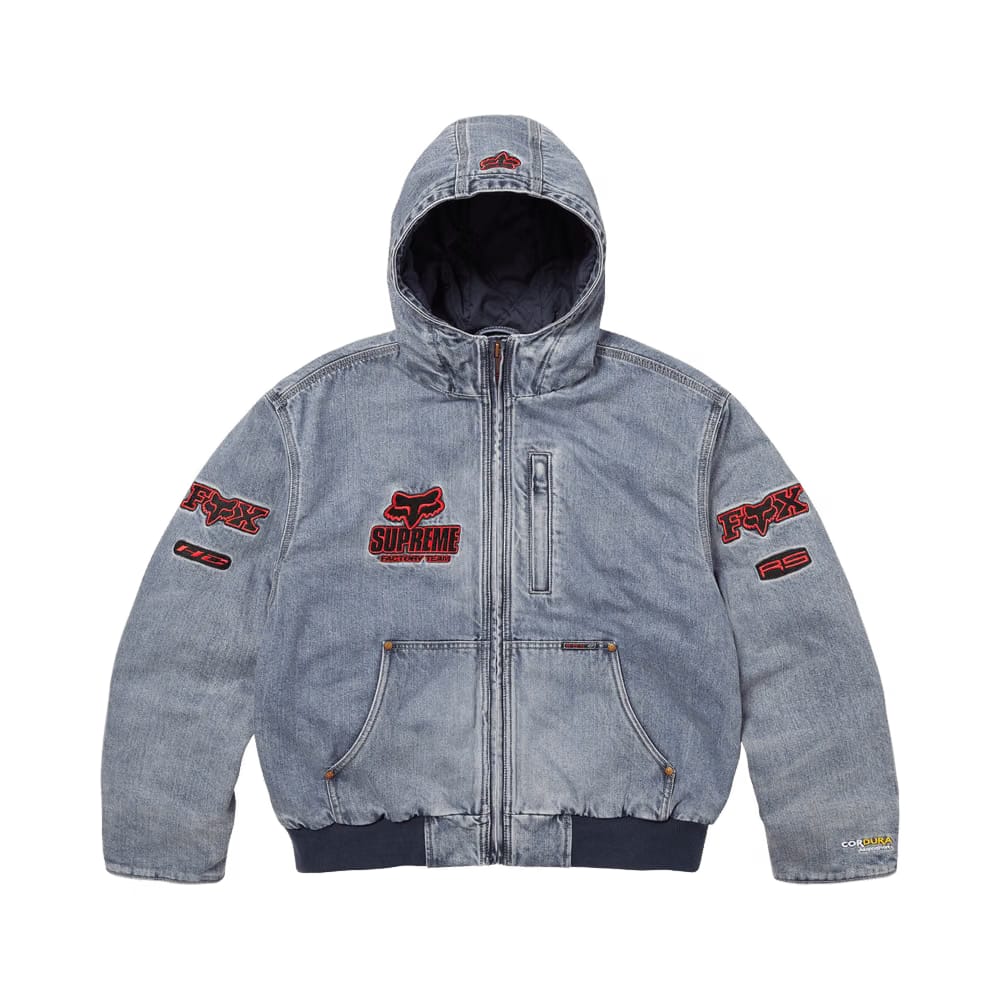 Supreme x Fox Racing Hooded Work Jacket Denim