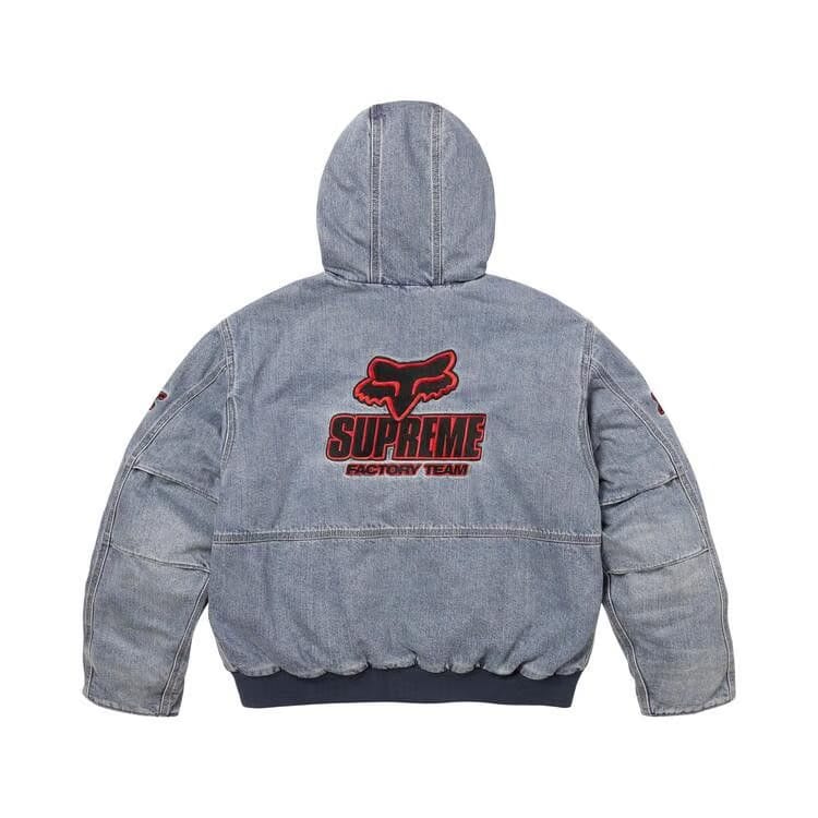 Supreme x Fox Racing Hooded Work Jacket Denim