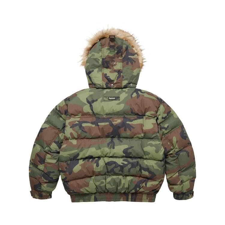 Supreme Facemask 700-Fill Down Puffer Jacket Woodland Camo