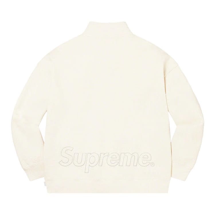 Supreme Washed Half Zip Pullover Stone
