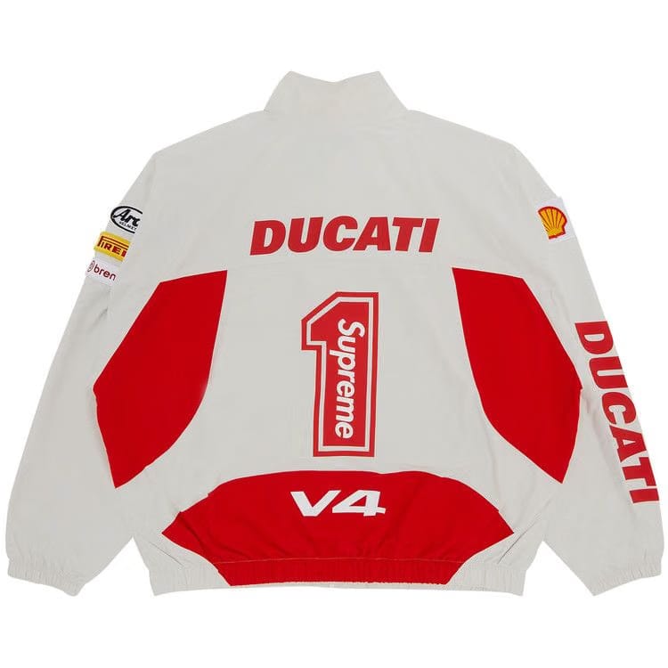 Supreme x Ducati Track Jacket Light Grey